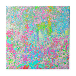 私のRubio Gardenでアクアとホットピンクの日の出 タイル