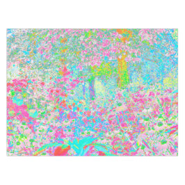 私のRubio Gardenでアクアとホットピンクの日の出 テーブルクロス