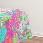 私のRubio Gardenでアクアとホットピンクの日の出 テーブルクロス (インサイチュ)