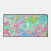 私のRubio Gardenでアクアとホットピンクの日の出 デスクマット (正面)