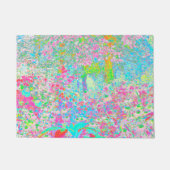 私のRubio Gardenでアクアとホットピンクの日の出 ドアマット (正面)