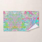 私のRubio Gardenでアクアとホットピンクの日の出 バスタオルセット (ハンドタオル)