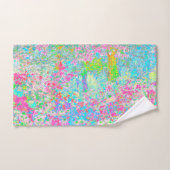 私のRubio Gardenでアクアとホットピンクの日の出 バスタオルセット (ハンドタオル)