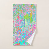 私のRubio Gardenでアクアとホットピンクの日の出 バスタオルセット (ハンドタオル)