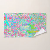 私のRubio Gardenでアクアとホットピンクの日の出 バスタオルセット (ハンドタオル)