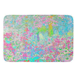 私のRubio Gardenでアクアとホットピンクの日の出 バスマット