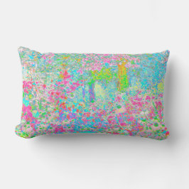 私のRubio Gardenでアクアとホットピンクの日の出 ランバークッション