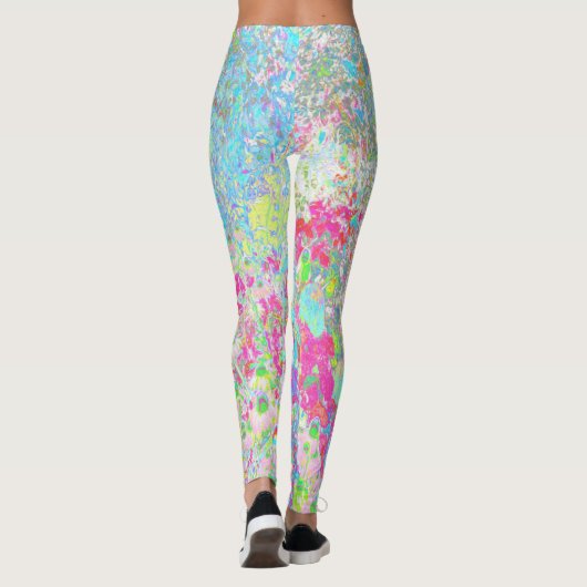 私のRubio Gardenでアクアとホットピンクの日の出 レギンス (裏面)