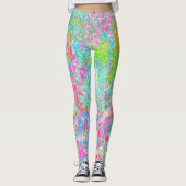 私のRubio Gardenでアクアとホットピンクの日の出 レギンス (正面)