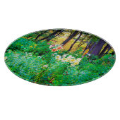 私のRubio Gardenでツリーリリーと明るい日の出 カッティングボード (角)