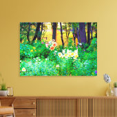 私のRubio Gardenでツリーリリーと明るい日の出 キャンバスプリント (インサイチュ (リビング))