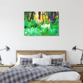 私のRubio Gardenでツリーリリーと明るい日の出 キャンバスプリント (インサイチュ (寝室))