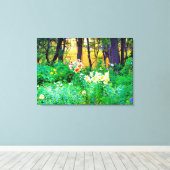 私のRubio Gardenでツリーリリーと明るい日の出 キャンバスプリント (インサイチュ (ウッドフロア))