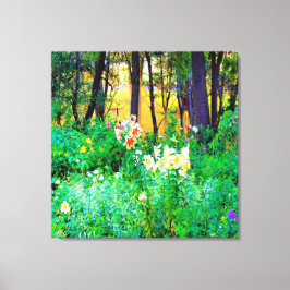 私のRubio Gardenでツリーリリーと明るい日の出 キャンバスプリント