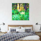 私のRubio Gardenでツリーリリーと明るい日の出 キャンバスプリント (インサイチュ (寝室))