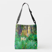 私のRubio Gardenでツリーリリーと明るい日の出 クロスボディバッグ (裏面)