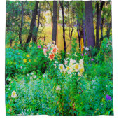 私のRubio Gardenでツリーリリーと明るい日の出 シャワーカーテン (正面)