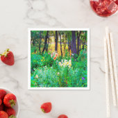 私のRubio Gardenでツリーリリーと明るい日の出 スタンダードカクテルナプキン (インサイチュ)