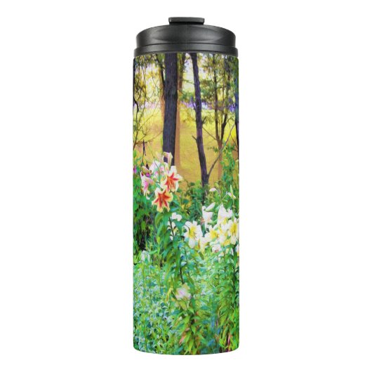 私のRubio Gardenでツリーリリーと明るい日の出 タンブラー (正面)