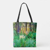 私のRubio Gardenでツリーリリーと明るい日の出 トートバッグ (裏面)