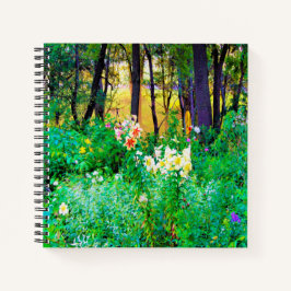 私のRubio Gardenでツリーリリーと明るい日の出 ノートブック