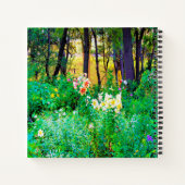 私のRubio Gardenでツリーリリーと明るい日の出 ノートブック (裏面)