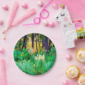 私のRubio Gardenでツリーリリーと明るい日の出 ペーパープレート (パーティー)