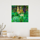 私のRubio Gardenでツリーリリーと明るい日の出 ポスター (キッチン)