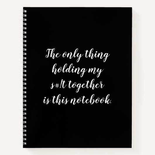 私のs#!tを一緒に持っているものは、このノート ノートブック (正面)