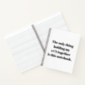 私のs#!tを一緒に持つのはこれだけだ ノートブック (内部)