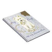 私のSamoyedは私のレッスン・プランを食べました ノートブック (右側)