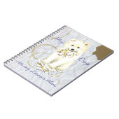 私のSamoyedは私のレッスン・プランを食べました ノートブック (左側)