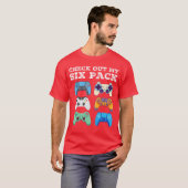 私のSiパックを見てね ゲーマー おもしろい ゲーム機 fr Tシャツ (正面フル)
