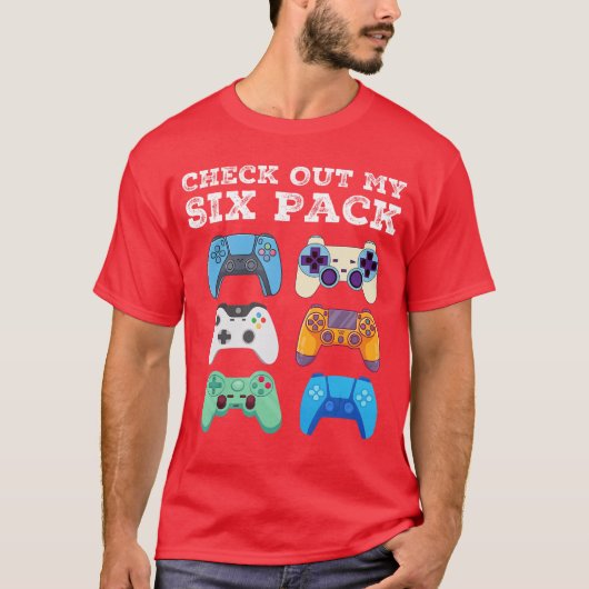私のSiパックを見てね ゲーマー おもしろい ゲーム機 fr Tシャツ (正面)