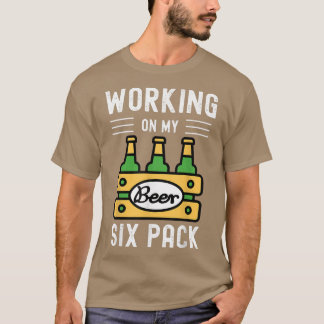 私のSiパックビール好きおもしろい飲みボーの作業 Tシャツ