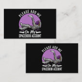 私のSpacebookアカウントAstronに追加しておもしろいくれ 名刺 (正面/裏面)