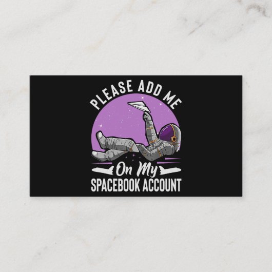 私のSpacebookアカウントAstronに追加しておもしろいくれ 名刺 (正面)
