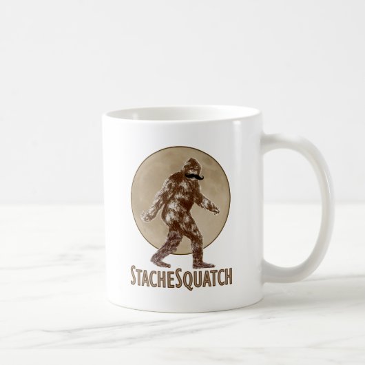 私のSquatchを見たらSTACHESQUATCH Iの髭 コーヒーマグカップ (右)