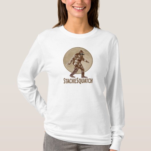 私のSquatchを見たらSTACHESQUATCH Iの髭 Tシャツ (正面)