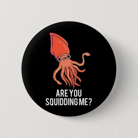 私のsquiding私のおもしろいsquad暗いbg 缶バッジ (正面)