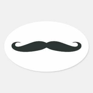 私のStacheの誇りを持った….髭 楕円形シール