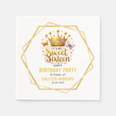 私のsweet sixteen16歳の誕生日 スタンダードカクテルナプキン (正面)