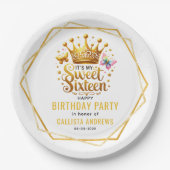 私のsweet sixteen16歳の誕生日 ペーパープレート (正面)