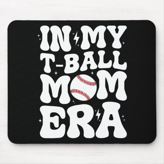 私のTボールママ時代Groovyおもしろいティーボールママ母 マウスパッド (正面)