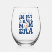 私のTボール母の時代Tボール母の日 ステムなしワイングラス (正面)