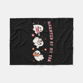 私のTbrブグルービーかわいい幽霊面白いハロウィーンを見る フリースブランケット (正面(横))