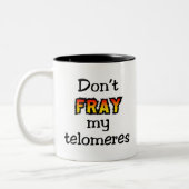 私のtelomeresをすり切らさないで下さい ツートーンマグカップ (左)