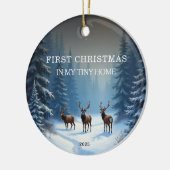 私のTiny Home写真の初めてのクリスマス セラミックオーナメント (左)