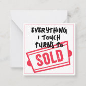 私のTouchが売り物に ノートカード (正面)