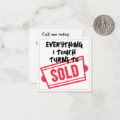 私のTouchが売り物に ノートカード (正面/裏面インサイチュ)